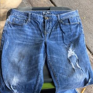 Guess Blue Ripped Boyfriend Jeans